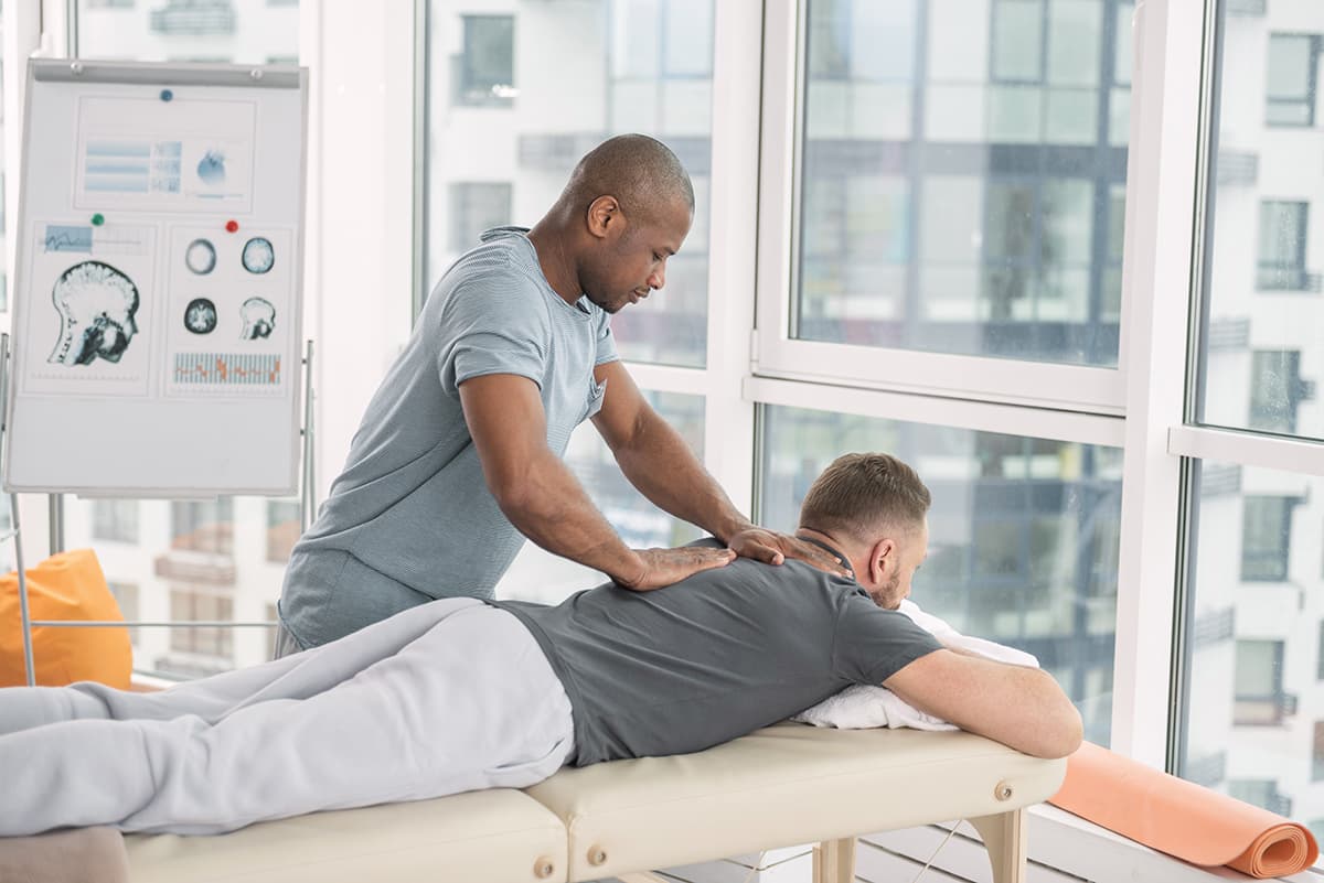 Massage therapy session