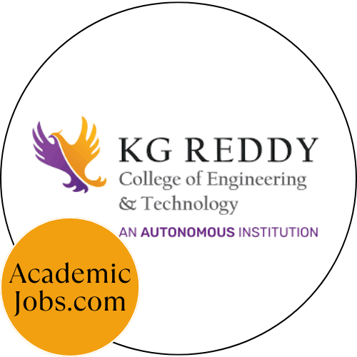 KG Reddy College of Engineering & Technology Jobs