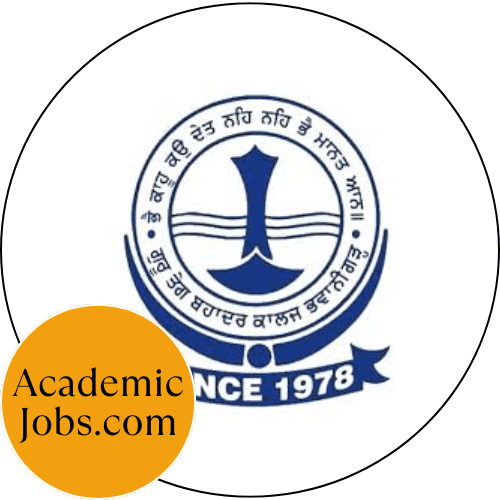 Shri Guru Teg Bahadur college for Women Balloh Jobs