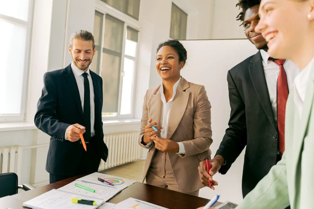 Diverse academic professionals in higher ed