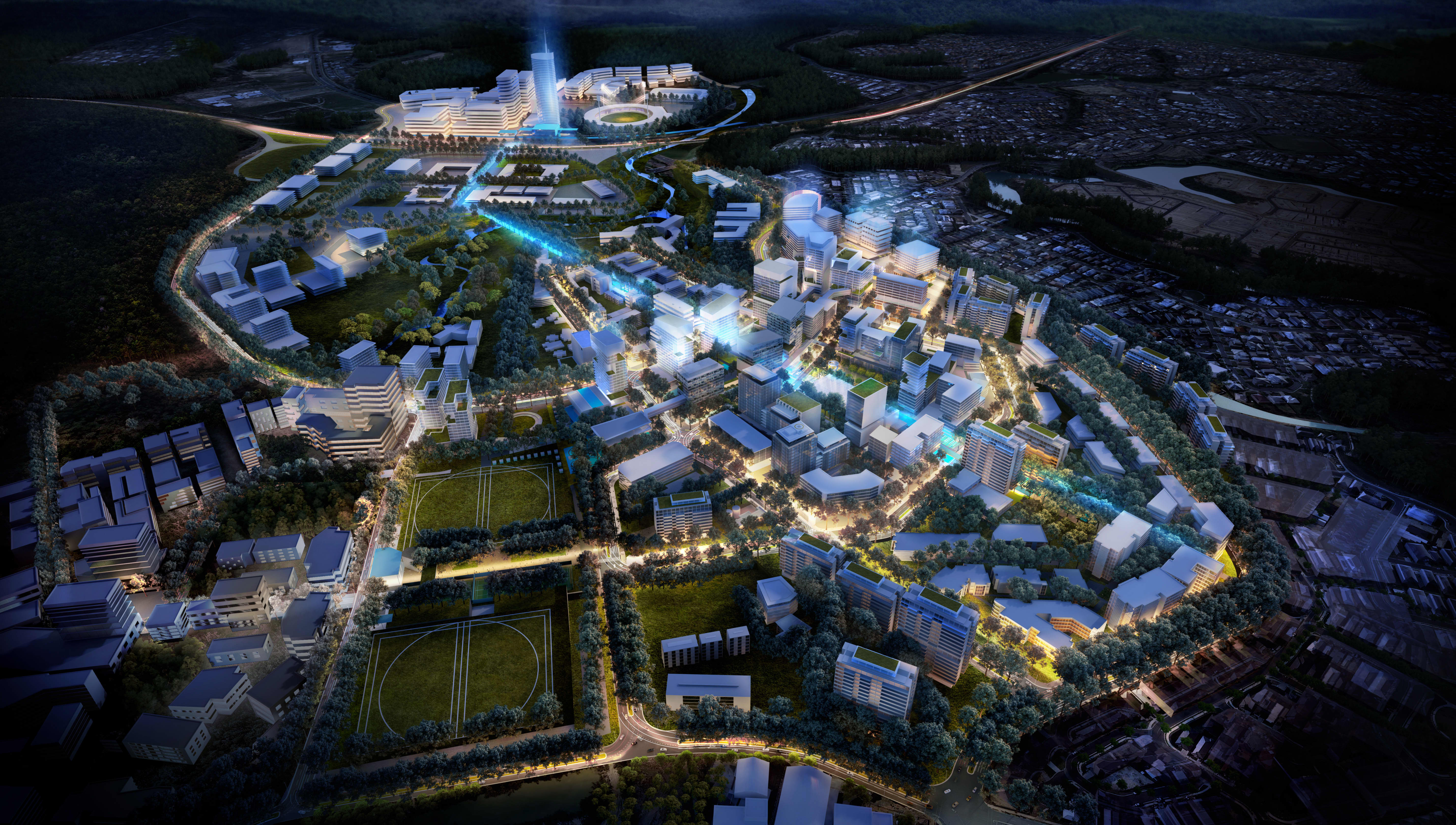 Academic Jobs Springfield, Australia: Aerial View of the City